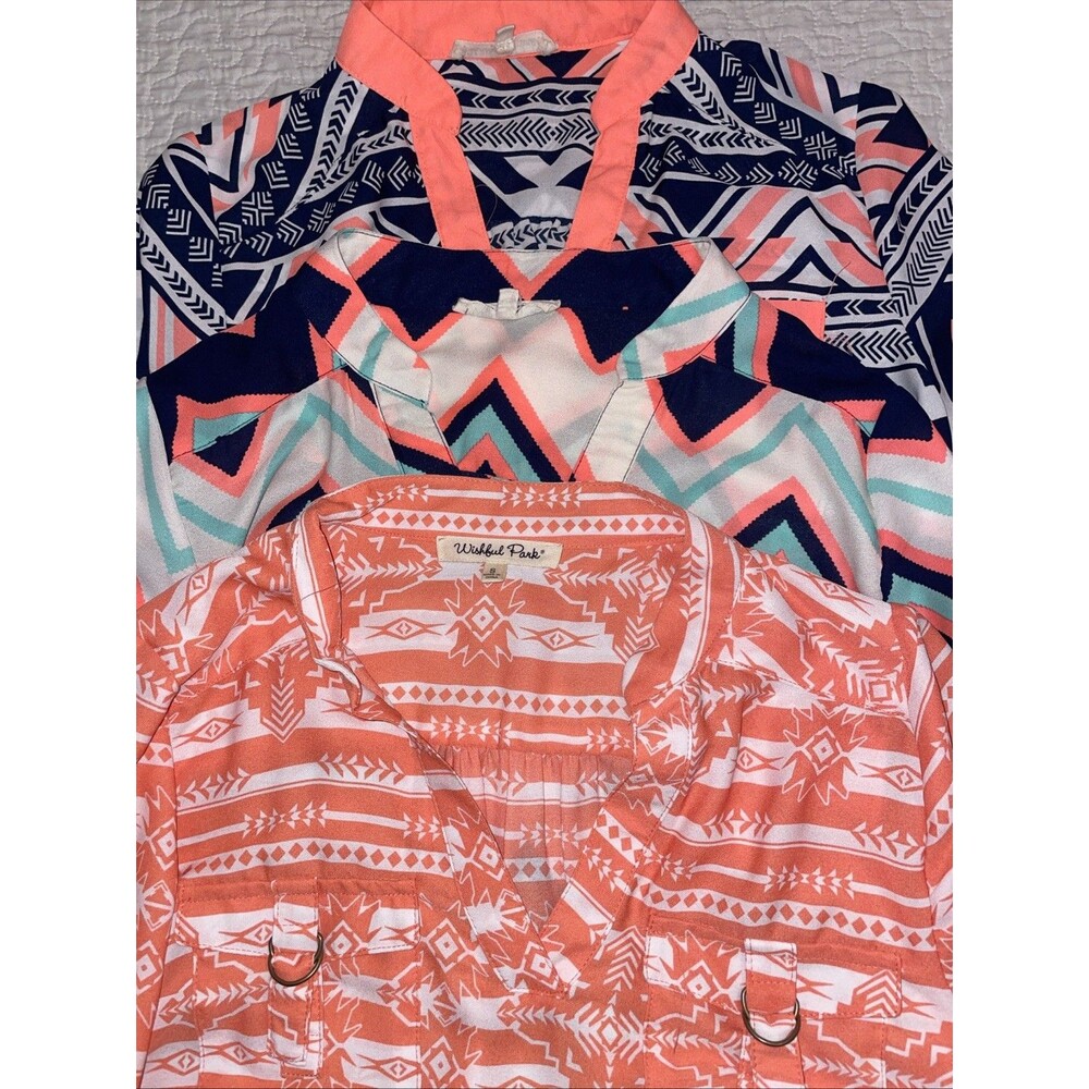Wishful Park Womens Clothes Blouse Lot Of 3 Shirt Small S 3/4 Sleeve Tops